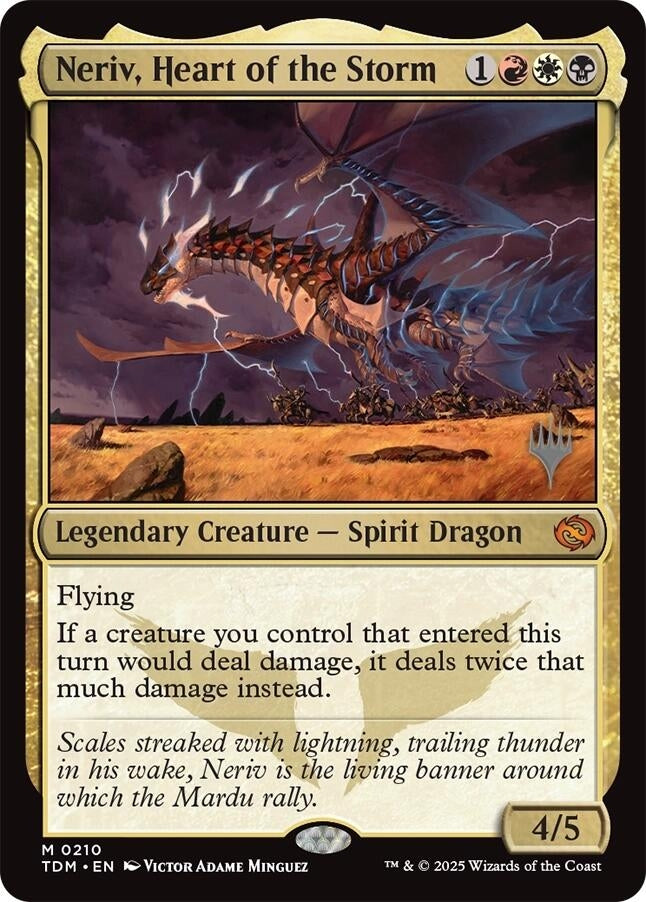 Image for Neriv, Heart of the Storm (210) (Promo Pack: Tarkir: Dragonstorm) - Magic: The Gathering