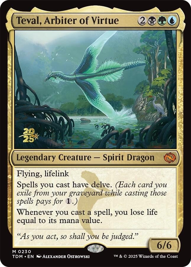 Image for Teval, Arbiter of Virtue (230) (Prerelease Cards) - Magic: The Gathering