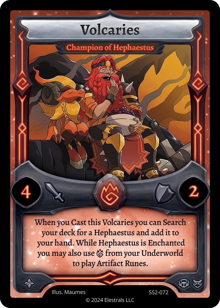 Image for Volcaries - Champion of Hephaestus (SS2-072) (Shattered Stars Chapter 2 [SS2]) - Elestrals