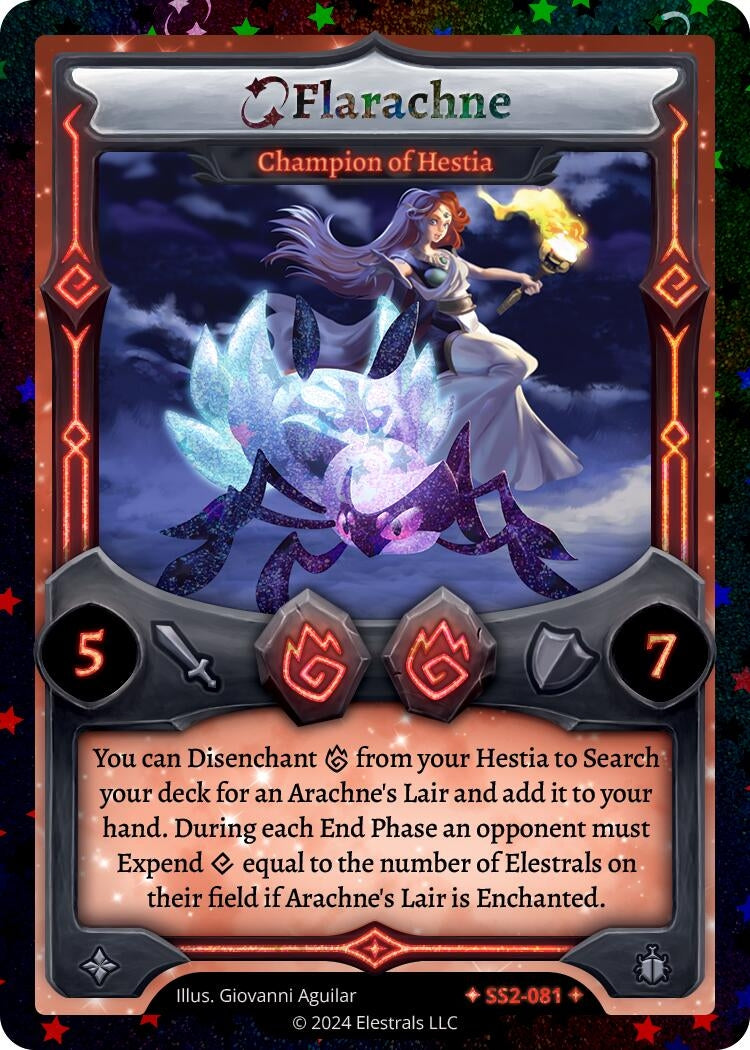 Image for Flarachne - Champion of Hestia (Stellar) (SS2-081) (Shattered Stars Chapter 2 [SS2]) - Elestrals
