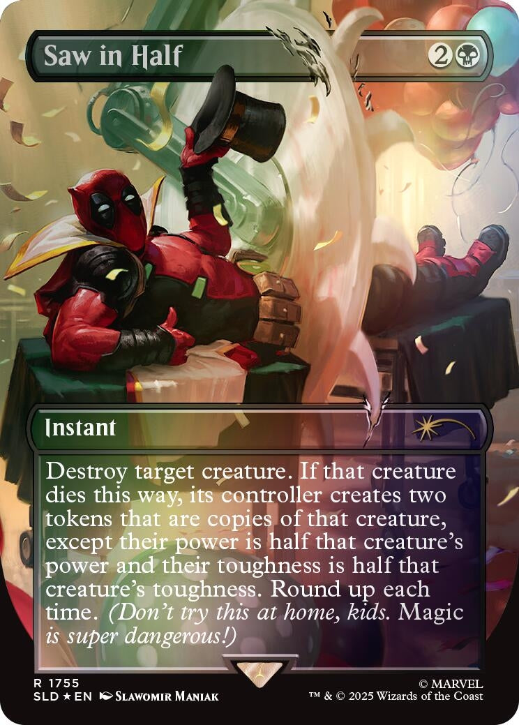 Image for Saw in Half (Rainbow Foil) (1755) (Secret Lair Drop Series) - Magic: The Gathering