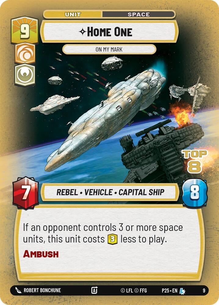 Image for Home One - On My Mark (Top 8) (9) (Organized Play Promos) - Star Wars: Unlimited