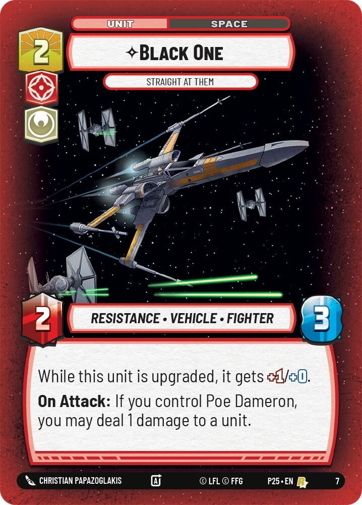 Image for Black One - Straight At Them (7) (Organized Play Promos) - Star Wars: Unlimited