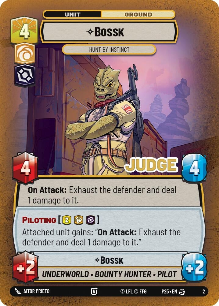 Image for Bossk - Hunt By Instinct (2) (Judge Promos) - Star Wars: Unlimited