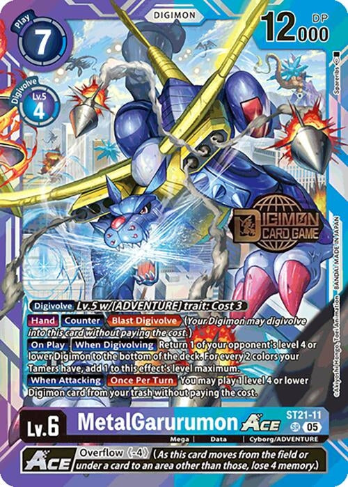 Image for MetalGarurumon ACE (ST21-11 SR) (Starter Deck 21: Hero of Hope Release Event Cards) - Digimon Card Game