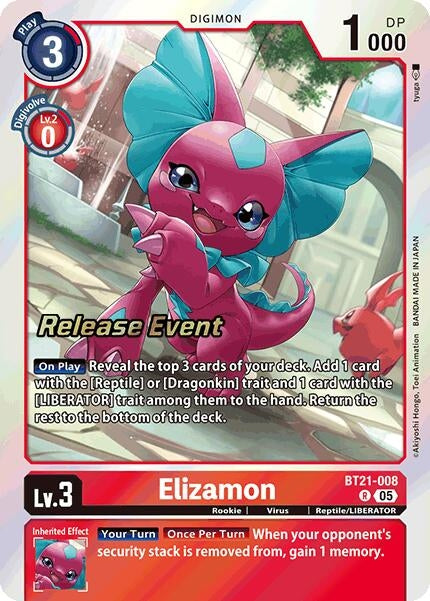 Image for Elizamon (BT21-008 R) (World Convergence Release Event Cards) - Digimon Card Game