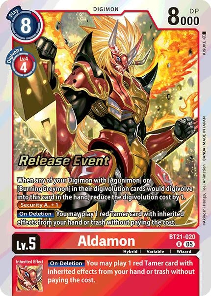Image for Aldamon (BT21-020 R) (World Convergence Release Event Cards) - Digimon Card Game