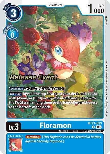 Image for Floramon (BT21-033 U) (World Convergence Release Event Cards) - Digimon Card Game