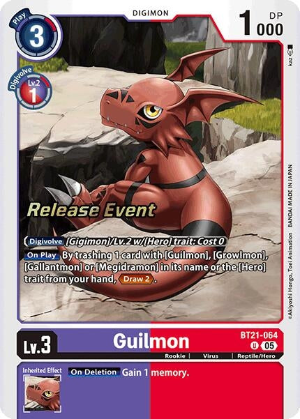Image for Guilmon (BT21-064 U) (World Convergence Release Event Cards) - Digimon Card Game