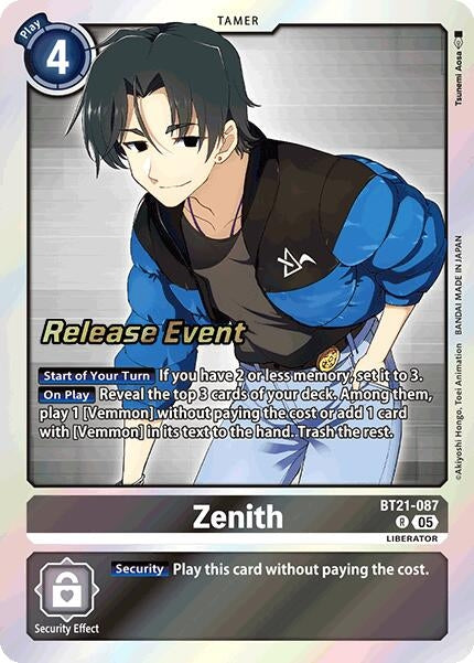 Image for Zenith (BT21-087 R) (World Convergence Release Event Cards) - Digimon Card Game