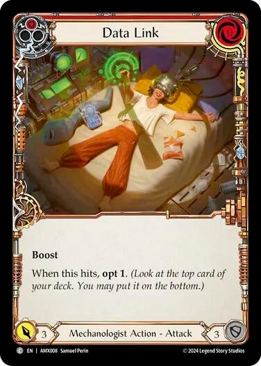 Image for Data Link (Red) (AMX008) (Armory Deck: Maxx Nitro) - Flesh and Blood TCG