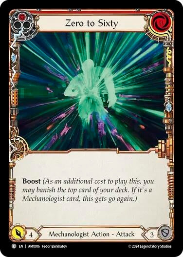 Image for Zero to Sixty (Red) (AMX016) (Armory Deck: Maxx Nitro) - Flesh and Blood TCG