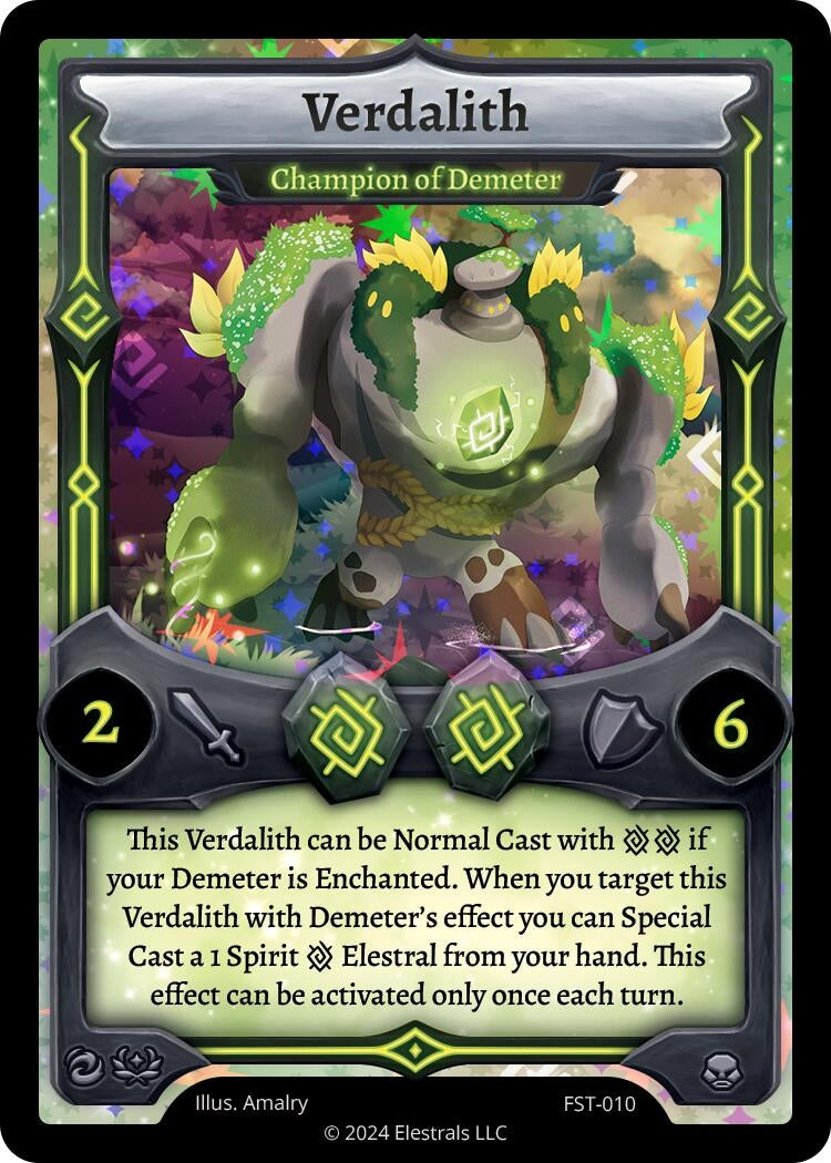 Image for Verdalith - Champion of Demeter (FST-010) (Divine Champions: Firestorm) - Elestrals