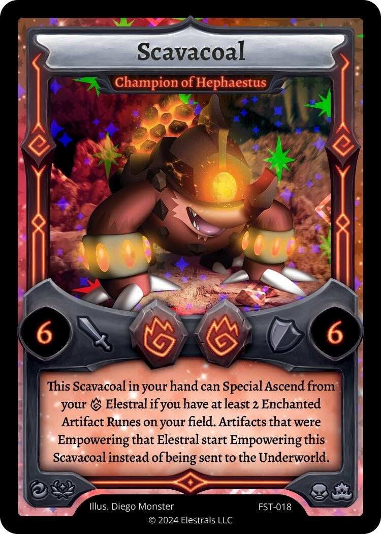Image for Scavacoal - Champion of Hephaestus (FST-018) (Divine Champions: Firestorm) - Elestrals