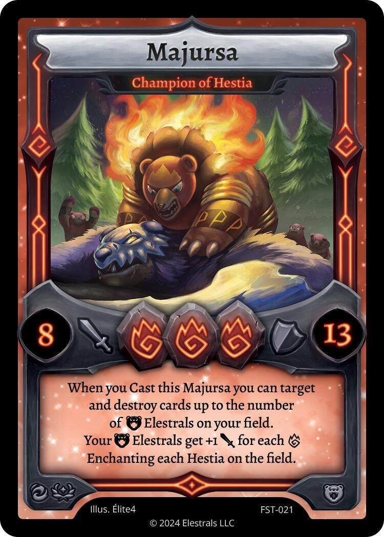 Image for Majursa - Champion of Hestia (FST-021) (Divine Champions: Firestorm) - Elestrals