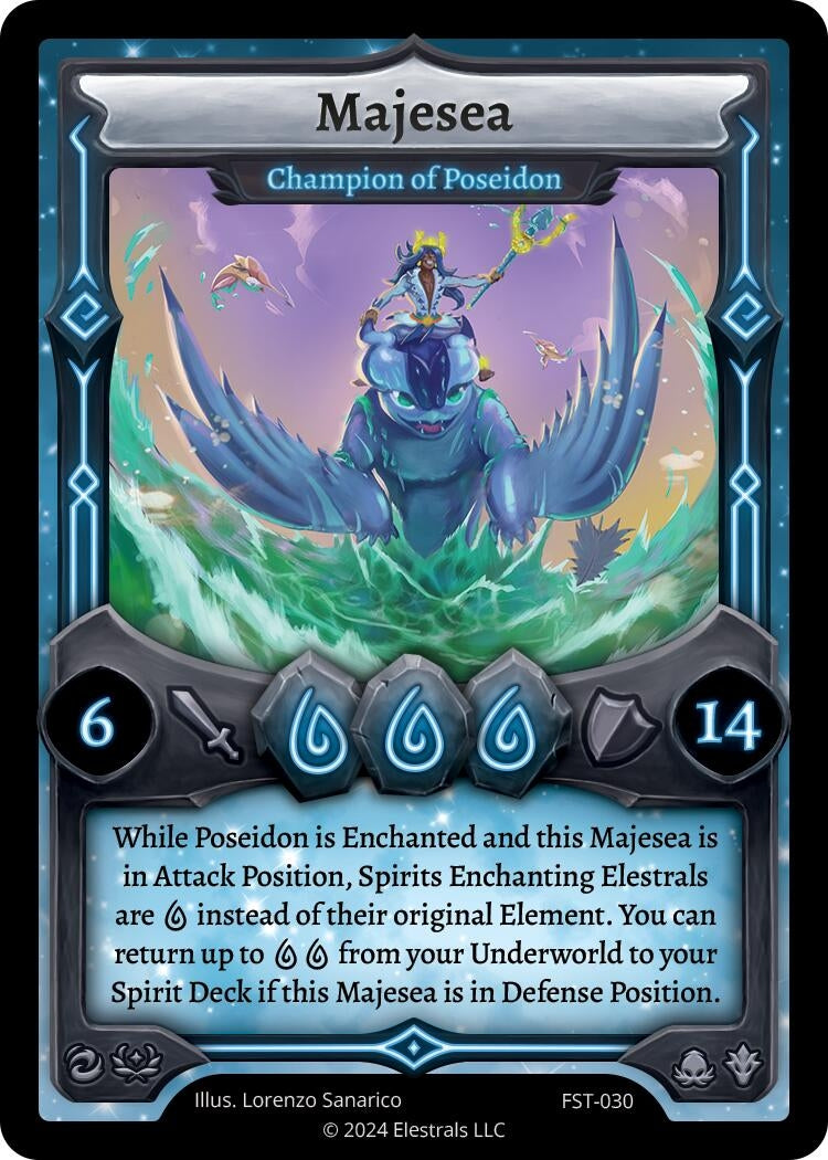Image for Majesea - Champion of Poseidon (FST-030) (Divine Champions: Firestorm) - Elestrals