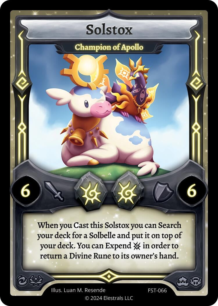 Image for Solstox - Champion of Apollo (FST-066) (Divine Champions: Firestorm) - Elestrals