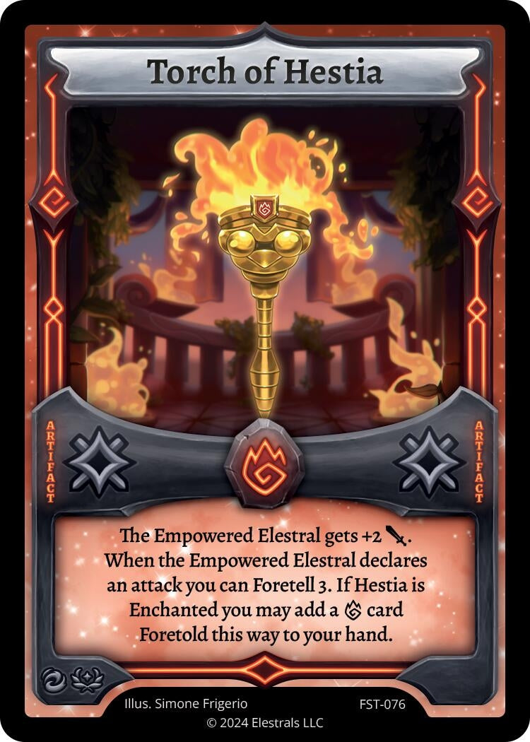Image for Torch of Hestia (FST-076) (Divine Champions: Firestorm) - Elestrals