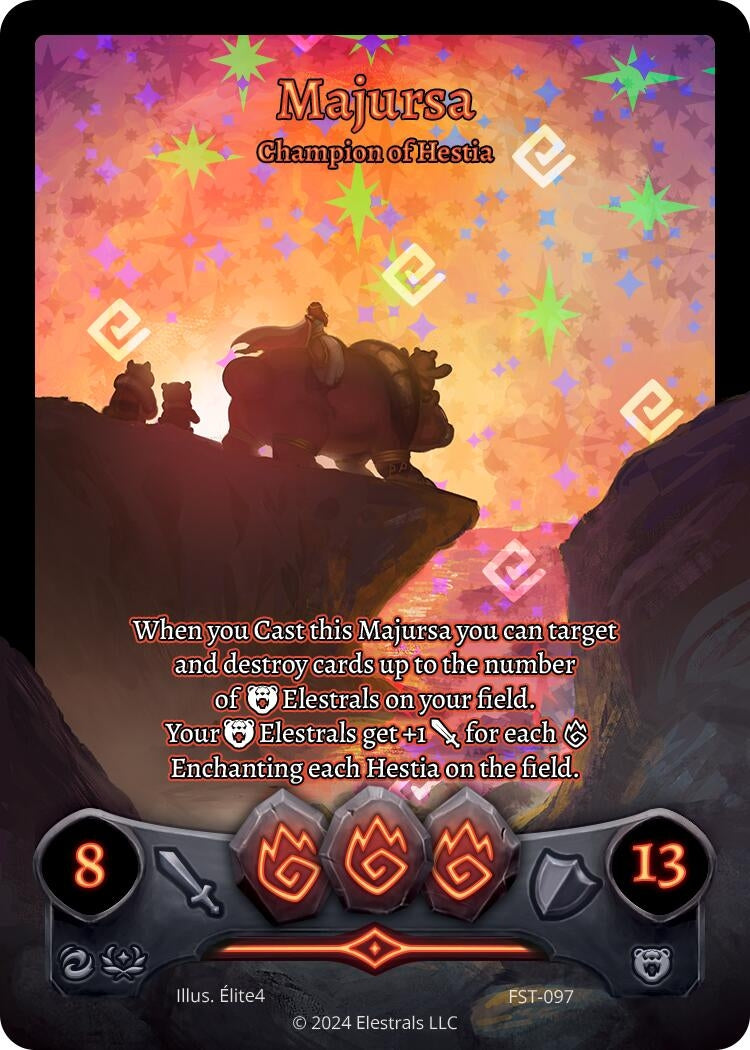 Image for Majursa - Champion of Hestia (Full Art) (FST-097) (Divine Champions: Firestorm) - Elestrals