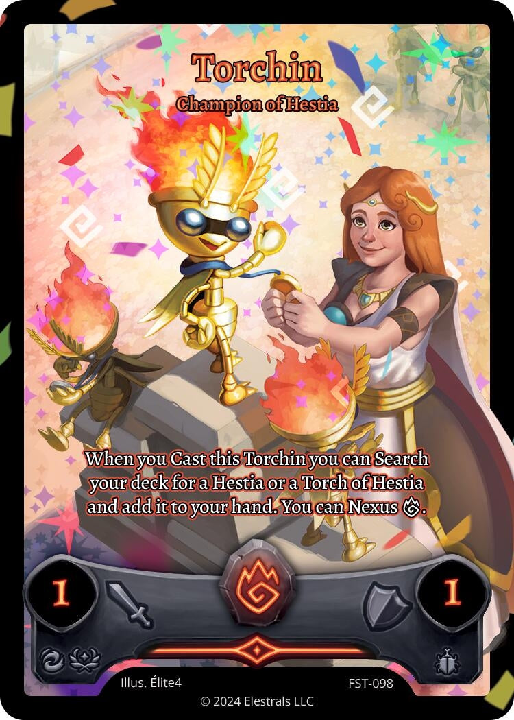 Image for Torchin - Champion of Hestia (Full Art) (FST-098) (Divine Champions: Firestorm) - Elestrals
