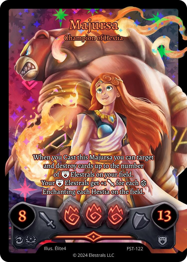 Image for Majursa - Champion of Hestia (Box Topper) (FST-122) (Divine Champions: Firestorm) - Elestrals