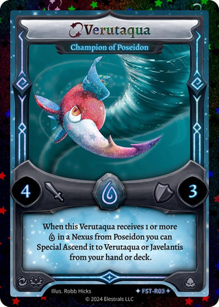 Image for Verutaqua - Champion of Poseidon (Stellar) (FST-R03) (Divine Champions: Firestorm) - Elestrals