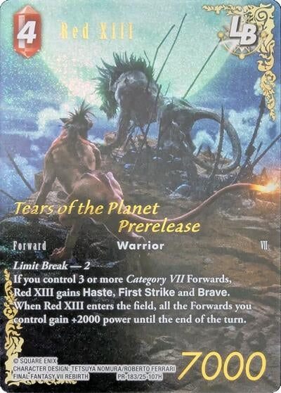 Image for Red XIII LB (PR-183/25-107H) (PR-183/25-107H) (FF: Promo Cards) - Final Fantasy TCG