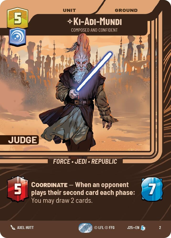 Image for Ki-Adi-Mundi - Composed and Confident (2) (Judge Promos) - Star Wars: Unlimited