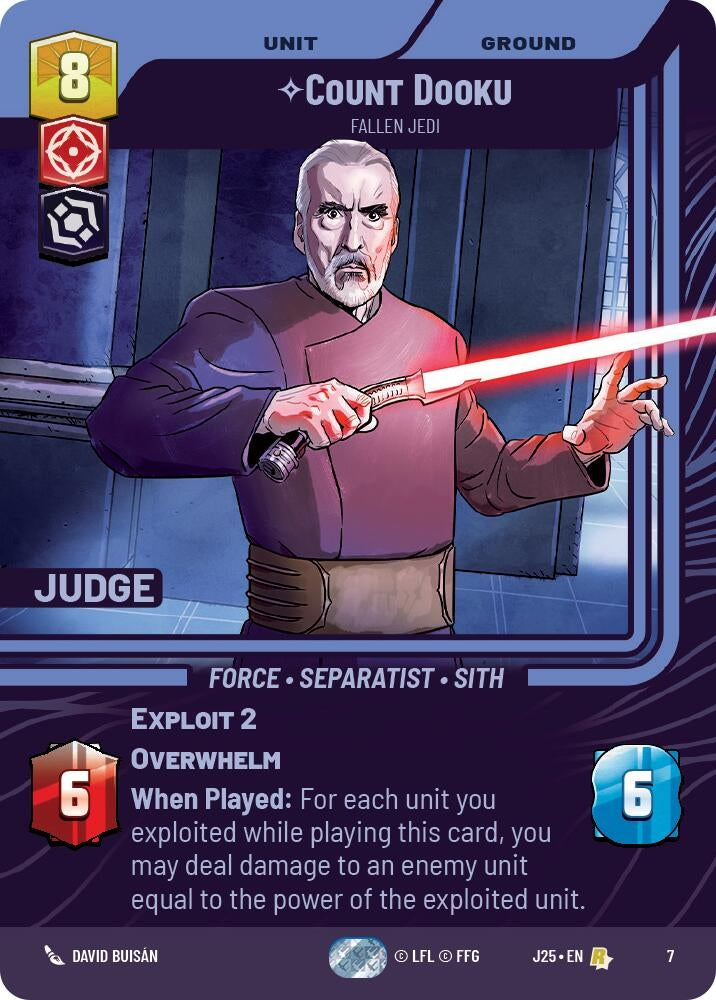 Image for Count Dooku - Fallen Jedi (7) (Judge Promos) - Star Wars: Unlimited