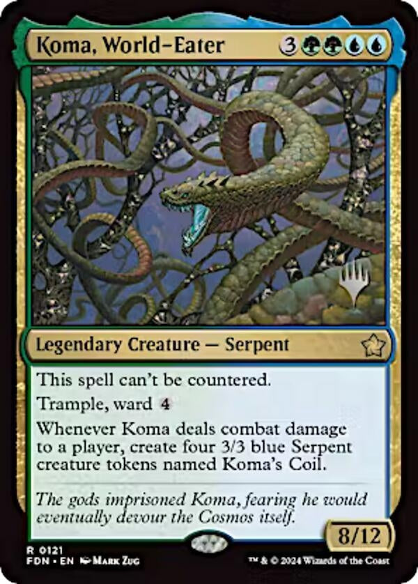 Image for Koma, World-Eater (121) (Promo Pack: Aetherdrift) - Magic: The Gathering