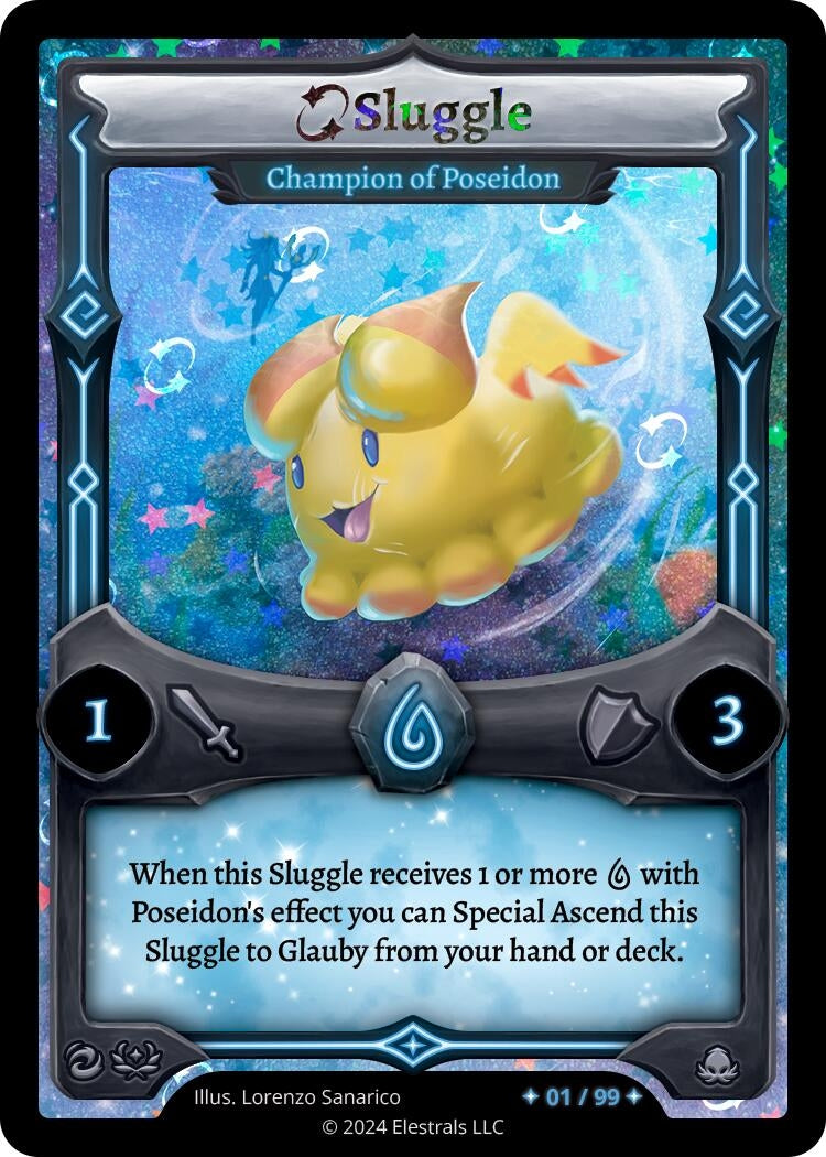 Image for Sluggle - Champion of Poseidon (Serialized) (/99) (Divine Champions: Firestorm Starter Decks) - Elestrals