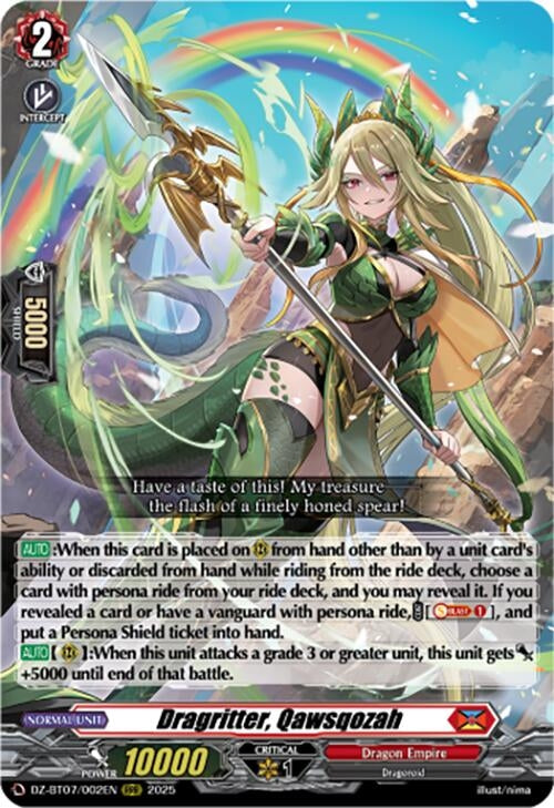 Image for Dragritter, Qawsqozah (DZ-BT07/002EN) [DZ-BT07: Moon Fangs & Cerulean Blaze] - Cardfight Vanguard