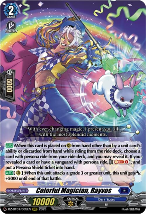 Image for Colorful Magician, Rayvos (DZ-BT07/005EN) [DZ-BT07: Moon Fangs & Cerulean Blaze] - Cardfight Vanguard
