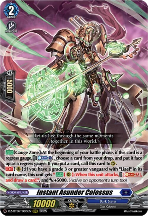 Image for Instant Asunder Colossus (DZ-BT07/006EN) [DZ-BT07: Moon Fangs & Cerulean Blaze] - Cardfight Vanguard