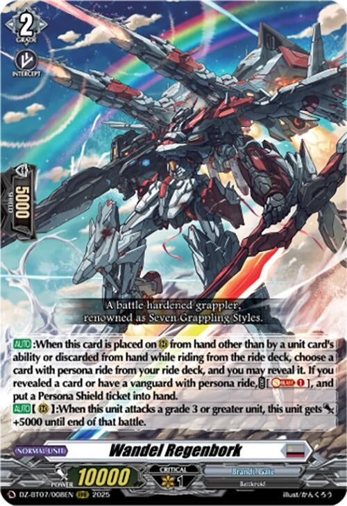 Image for Wandel Regenbork (DZ-BT07/008EN) [DZ-BT07: Moon Fangs & Cerulean Blaze] - Cardfight Vanguard