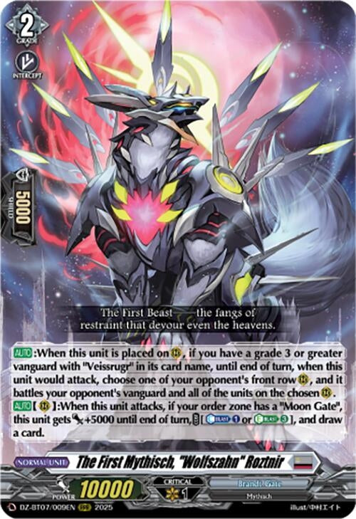 Image for The First Mythisch, "Wolfszahn" Roztnir (DZ-BT07/009EN) [DZ-BT07: Moon Fangs & Cerulean Blaze] - Cardfight Vanguard