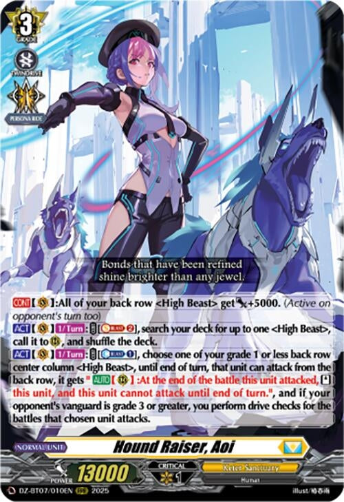 Image for Hound Raiser, Aoi (DZ-BT07/010EN) [DZ-BT07: Moon Fangs & Cerulean Blaze] - Cardfight Vanguard