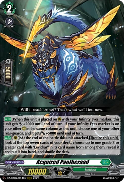 Image for Acquired Pantheraad (DZ-BT07/014EN) [DZ-BT07: Moon Fangs & Cerulean Blaze] - Cardfight Vanguard