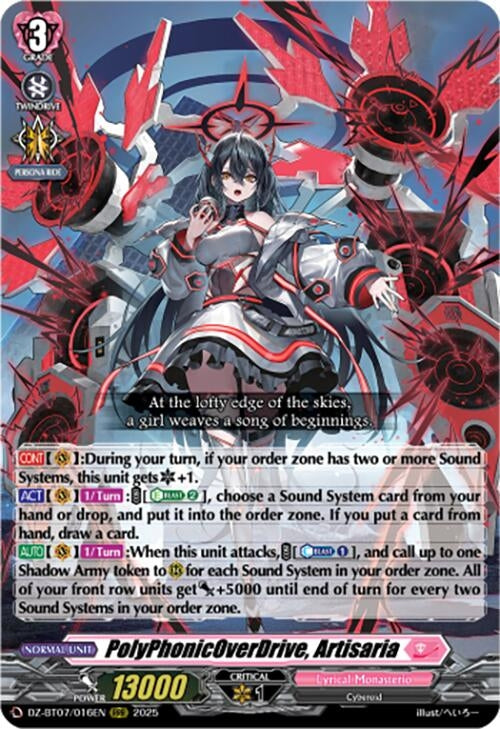 Image for PolyPhonicOverDrive, Artisaria (DZ-BT07/016EN) [DZ-BT07: Moon Fangs & Cerulean Blaze] - Cardfight Vanguard
