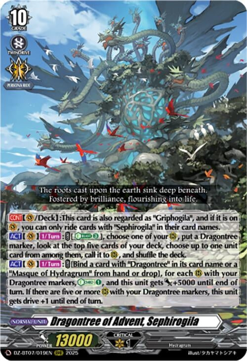 Image for Dragontree of Advent, Sephirogila (DZ-BT07/019EN) [DZ-BT07: Moon Fangs & Cerulean Blaze] - Cardfight Vanguard