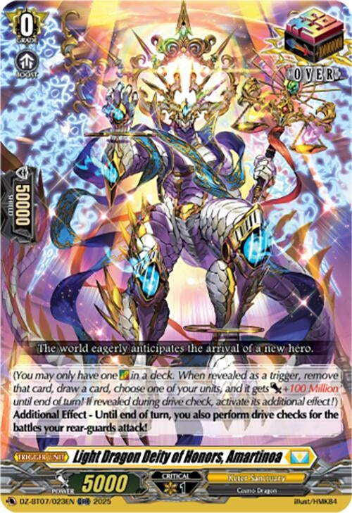 Image for Light Dragon Deity of Honors, Amartinoa (DZ-BT07/023EN) [DZ-BT07: Moon Fangs & Cerulean Blaze] - Cardfight Vanguard