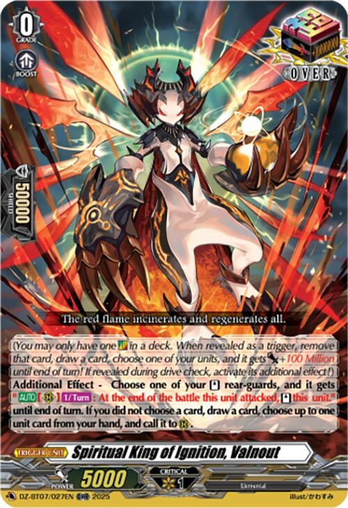 Image for Spiritual King of Ignition, Valnout (DZ-BT07/027EN) [DZ-BT07: Moon Fangs & Cerulean Blaze] - Cardfight Vanguard