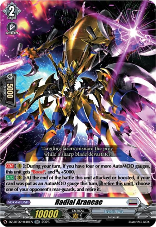 Image for Radial Araneae (DZ-BT07/040EN) [DZ-BT07: Moon Fangs & Cerulean Blaze] - Cardfight Vanguard