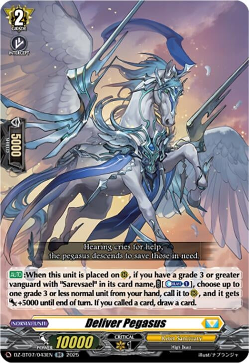 Image for Deliver Pegasus (DZ-BT07/043EN) [DZ-BT07: Moon Fangs & Cerulean Blaze] - Cardfight Vanguard