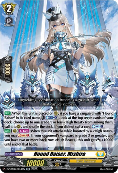 Image for Hound Raiser, Mishiro (DZ-BT07/044EN) [DZ-BT07: Moon Fangs & Cerulean Blaze] - Cardfight Vanguard