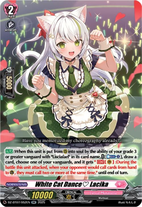 Image for White Cat Dance Lacika (DZ-BT07/052EN) [DZ-BT07: Moon Fangs & Cerulean Blaze] - Cardfight Vanguard
