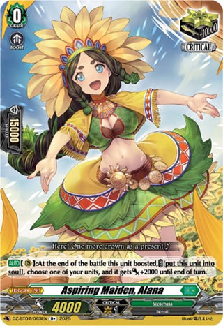 Image for Aspiring Maiden, Alana (DZ-BT07/063EN) [DZ-BT07: Moon Fangs & Cerulean Blaze] - Cardfight Vanguard