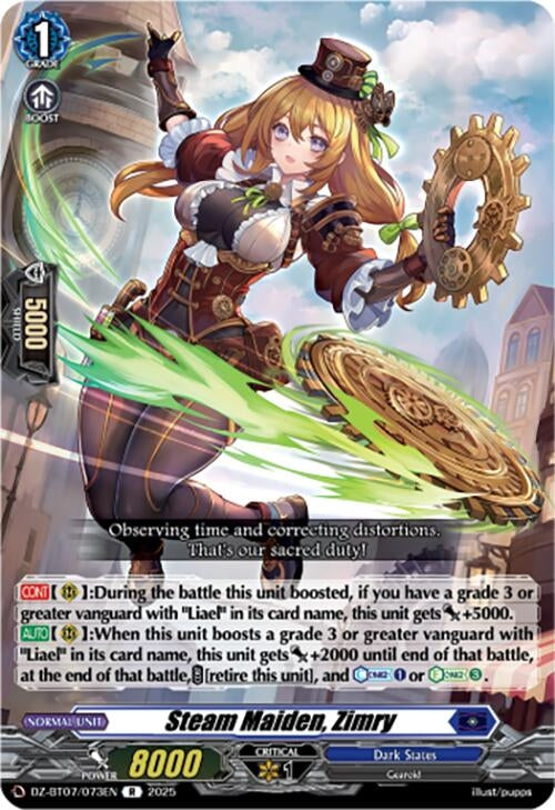 Image for Steam Maiden, Zimry (DZ-BT07/073EN) [DZ-BT07: Moon Fangs & Cerulean Blaze] - Cardfight Vanguard