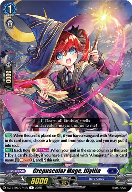 Image for Crepuscular Mage, Illyllia (DZ-BT07/074EN) [DZ-BT07: Moon Fangs & Cerulean Blaze] - Cardfight Vanguard