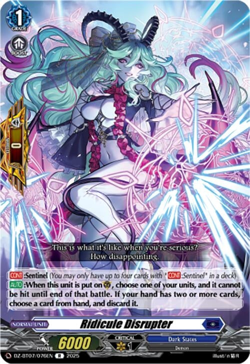 Image for Ridicule Disrupter (DZ-BT07/076EN) [DZ-BT07: Moon Fangs & Cerulean Blaze] - Cardfight Vanguard